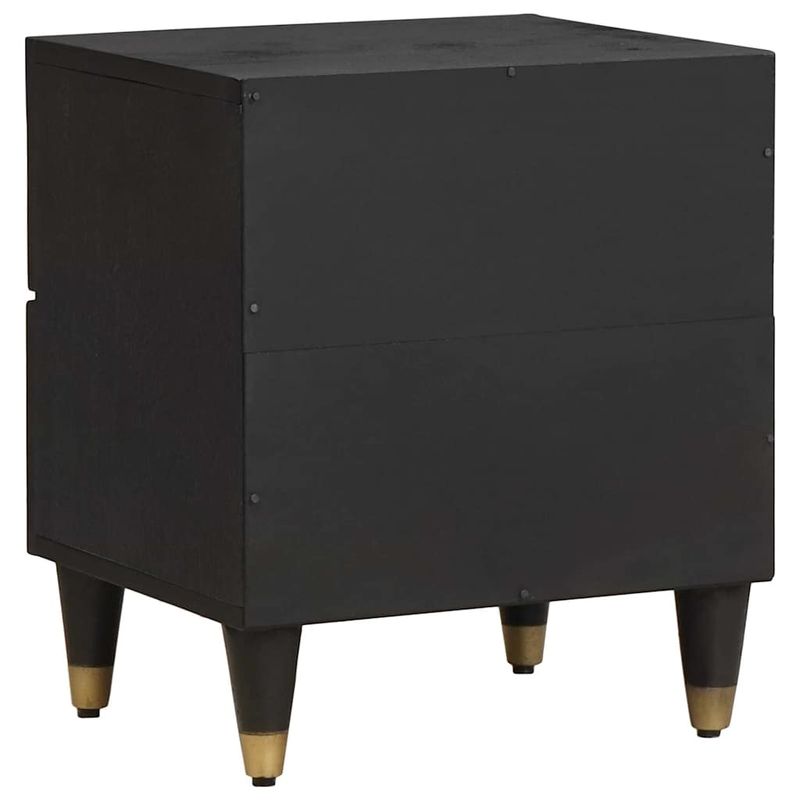 Casa si Gradina - Mobilier - Comode si corpuri - Noptiere - Noptiera 2 pcs Negru 40 x 33 x 46 cm Lemn de mango solid - Infinity.ro