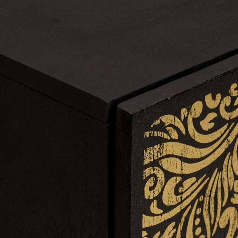 Casa si Gradina - Mobilier - Dulapuri si sifoniere - Dulapuri - Bufet cu raft cu usa Negru 40 x 33 x 75 cm Lemn de mango solid - Infinity.ro