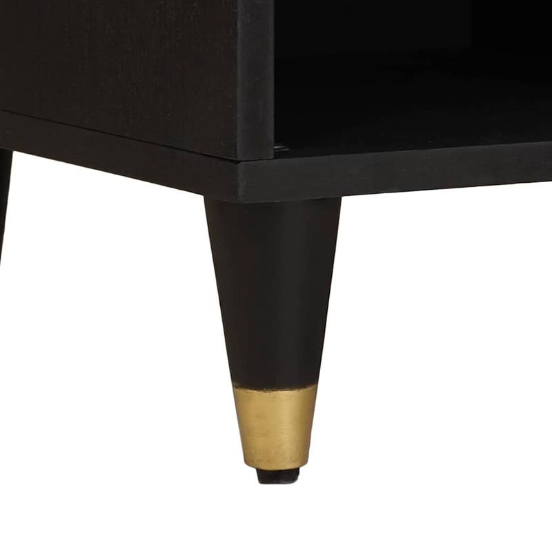 Casa si Gradina - Mobilier - Comode si corpuri - Comode - Cabinet TV cu sertar Negru 80 x 33 x 46 cm Lemn de mango solid - Infinity.ro