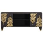 Casa si Gradina - Mobilier - Comode si corpuri - Comode - Cabinet TV cu raft Negru 105 x 33 x 46 cm Lemn de mango solid - Infinity.ro