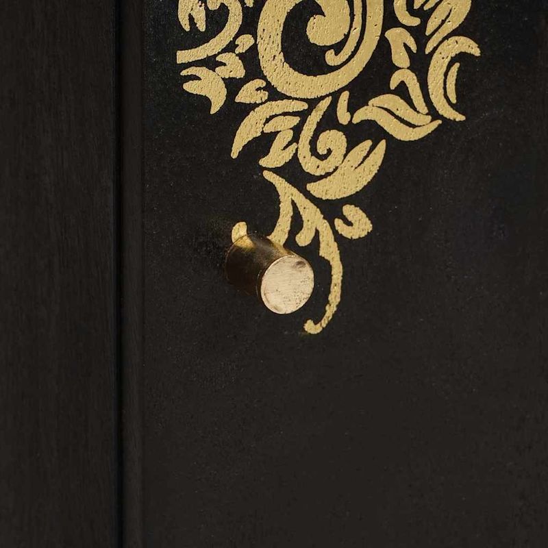 Casa si Gradina - Mobilier - Dulapuri si sifoniere - Dulapuri - Bufet cu raft cu usa Negru 40 x 33 x 75 cm Lemn de mango solid - Infinity.ro