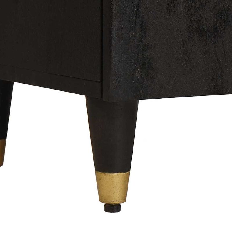 Casa si Gradina - Mobilier - Dulapuri si sifoniere - Dulapuri - Bufet cu raft cu usa Negru 40 x 33 x 75 cm Lemn de mango solid - Infinity.ro