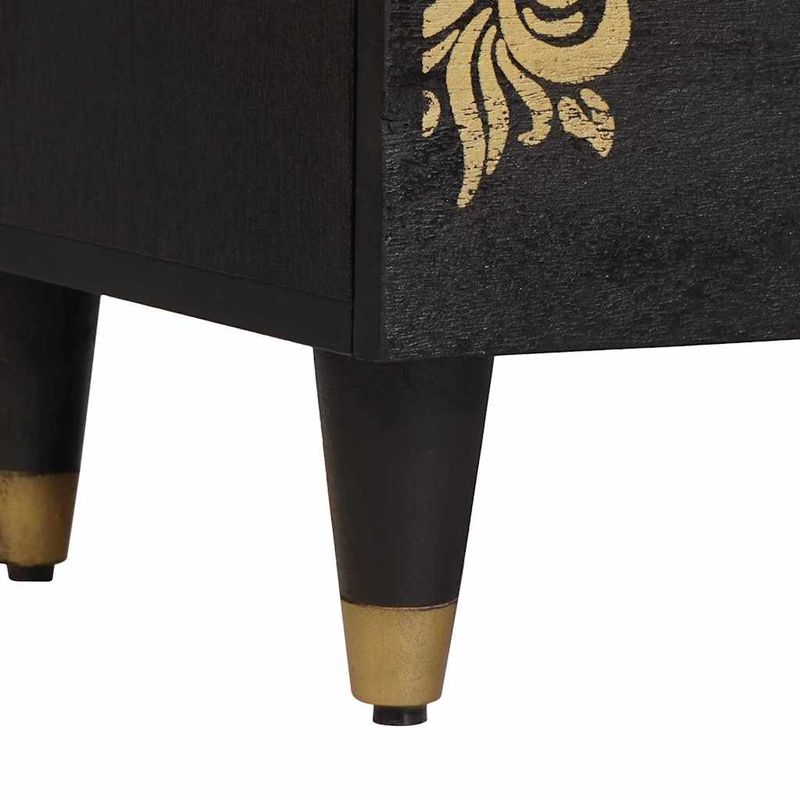 Casa si Gradina - Mobilier - Comode si corpuri - Noptiere - Noptiera 2 pcs Negru 40 x 33 x 46 cm Lemn de mango solid - Infinity.ro