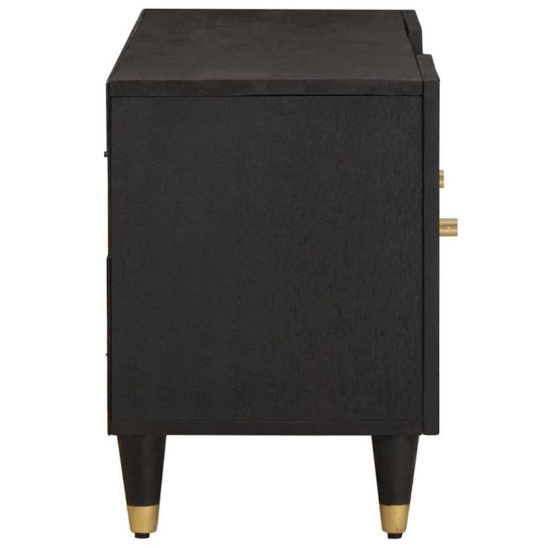 Casa si Gradina - Mobilier - Comode si corpuri - Comode - Cabinet TV cu raft Negru 105 x 33 x 46 cm Lemn de mango solid - Infinity.ro