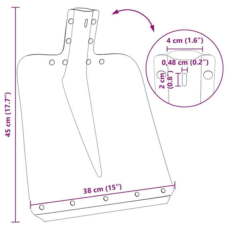 Casa si Gradina - Gradinarit si plante - Unelte gradinarit - Lopeti si unelte de sapat - Cap de lopata 4 pcs Argintiu 45 x 38 cm Aluminiu - Infinity.ro