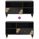 Casa si Gradina - Mobilier - Comode si corpuri - Comode - Cabinet TV cu sertar Negru 80 x 33 x 46 cm Lemn de mango solid - Infinity.ro
