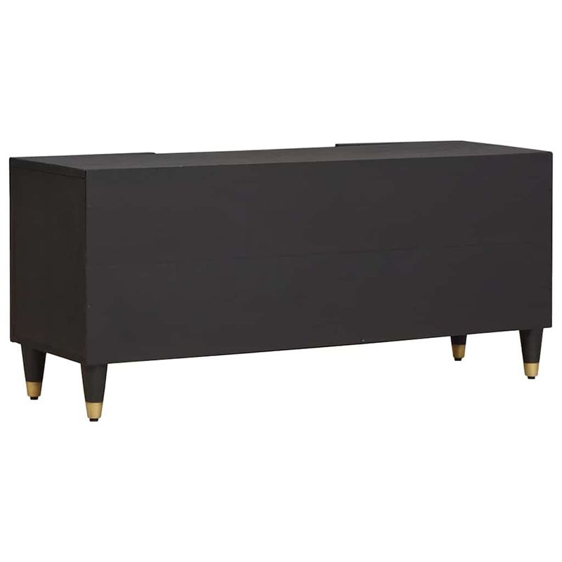 Casa si Gradina - Mobilier - Comode si corpuri - Comode - Cabinet TV cu raft Negru 105 x 33 x 46 cm Lemn de mango solid - Infinity.ro