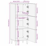 Casa si Gradina - Mobilier - Dulapuri si sifoniere - Dulapuri - Bufet cu raft cu usa Negru 40 x 33 x 110 cm Lemn de mango solid - Infinity.ro