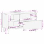 Casa si Gradina - Mobilier - Comode si corpuri - Comode - Cabinet TV cu sertar Negru 80 x 33 x 46 cm Lemn de mango solid - Infinity.ro