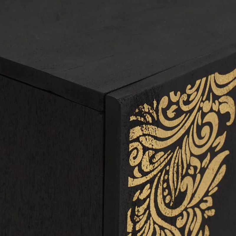 Casa si Gradina - Mobilier - Comode si corpuri - Comode - Cabinet TV cu raft Negru 105 x 33 x 46 cm Lemn de mango solid - Infinity.ro