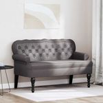 Casa si Gradina - Mobilier - Canapele si coltare - Banchete - Banca Chesterfield Gri 119.5 x 64.5 x 75 cm Piele artificiala - Infinity.ro