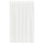 Casa si Gradina - Textile si covoare - Perdele si draperii - Perdele - Cortina din Dantela cu perdele Alb 150 x 240 cm Poliester - Infinity.ro