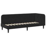 Casa si Gradina - Mobilier - Paturi si accesorii - Paturi - Cadru de pat coltar cu headboard Negru 80 x 200 cm Catifea - Infinity.ro