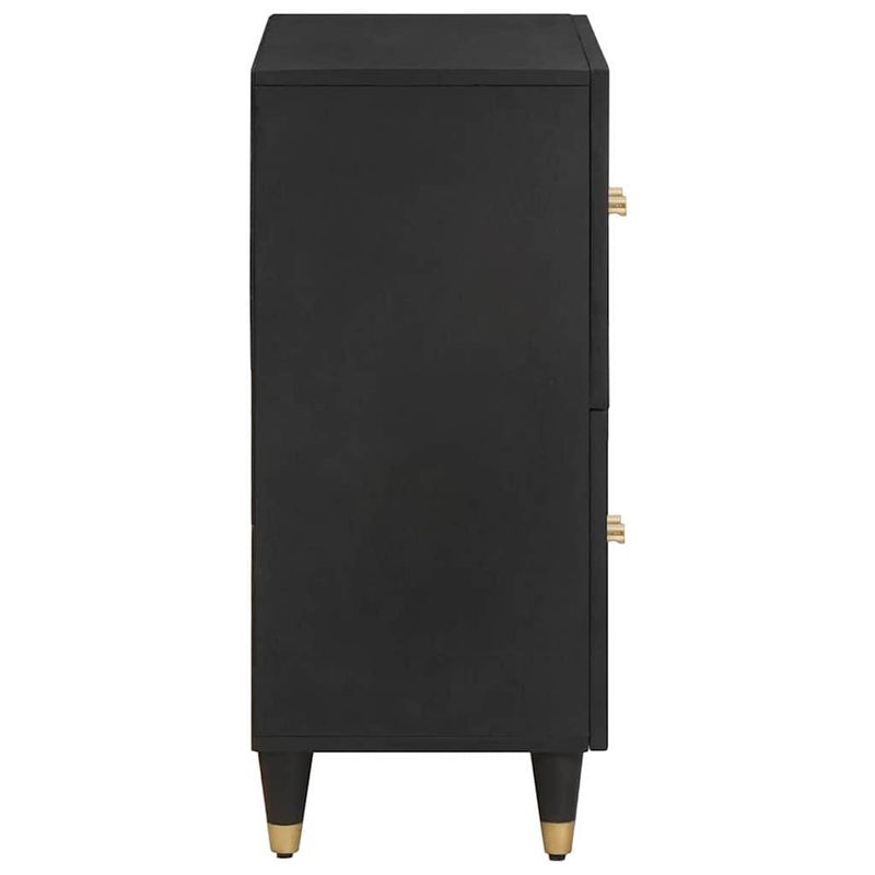 Casa si Gradina - Mobilier - Dulapuri si sifoniere - Dulapuri - Bufet cu raft cu usa Negru 60 x 33 x 75 cm Lemn de mango solid - Infinity.ro