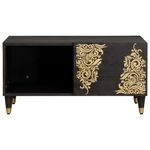 Casa si Gradina - Mobilier - Mese si birouri - Masute de cafea - Masa de cafea Negru 80 x 50 x 40 cm Lemn de mango solid - Infinity.ro