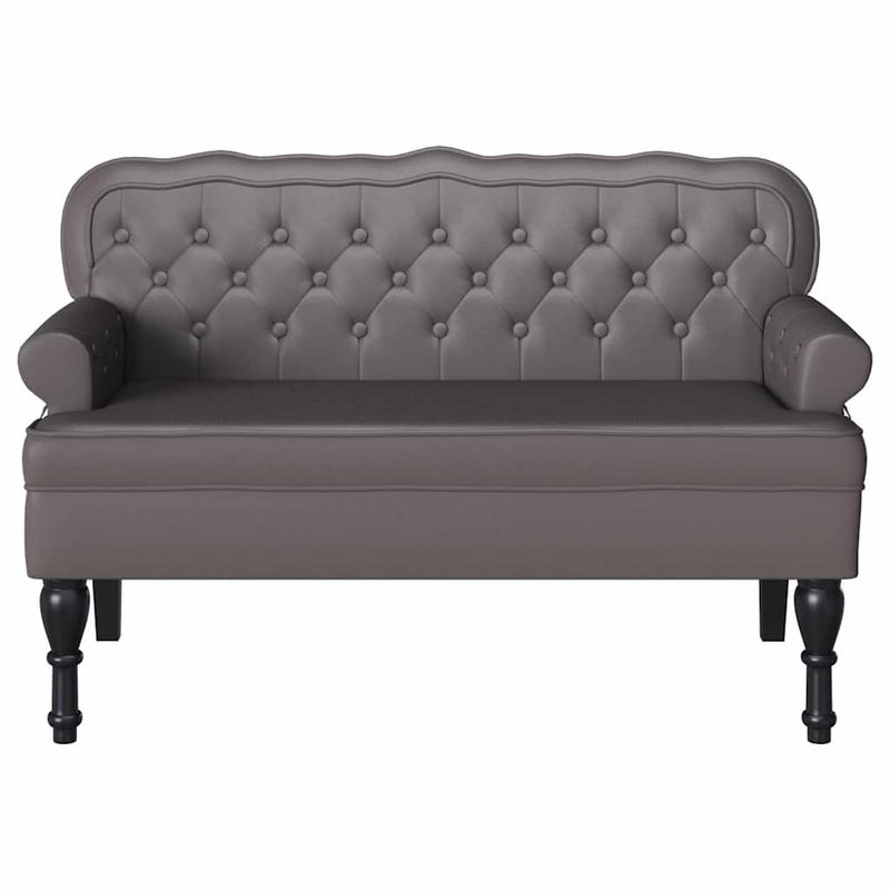 Casa si Gradina - Mobilier - Canapele si coltare - Banchete - Banca Chesterfield Gri 119.5 x 64.5 x 75 cm Piele artificiala - Infinity.ro
