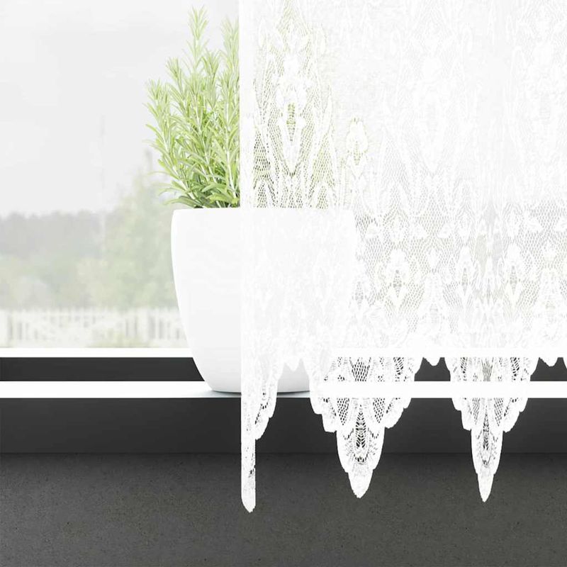 Casa si Gradina - Textile si covoare - Perdele si draperii - Perdele - Cortina din Dantela cu perdele Alb 1200 x 140 cm Poliester - Infinity.ro