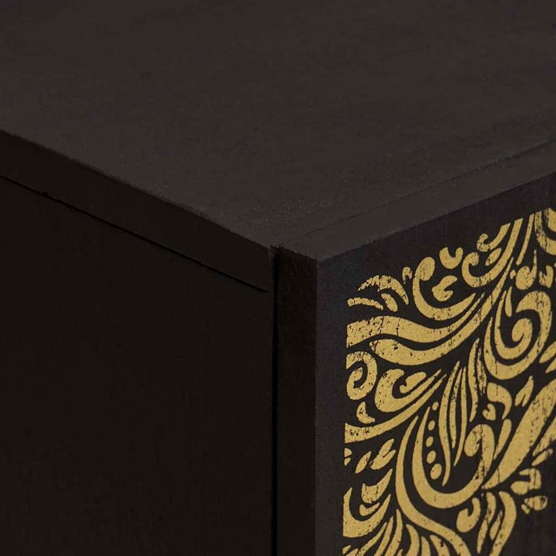 Casa si Gradina - Mobilier - Dulapuri si sifoniere - Dulapuri - Bufet cu raft cu usa Negru 60 x 33 x 75 cm Lemn de mango solid - Infinity.ro