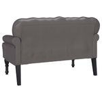 Casa si Gradina - Mobilier - Canapele si coltare - Banchete - Banca Chesterfield Gri 119.5 x 64.5 x 75 cm Piele artificiala - Infinity.ro