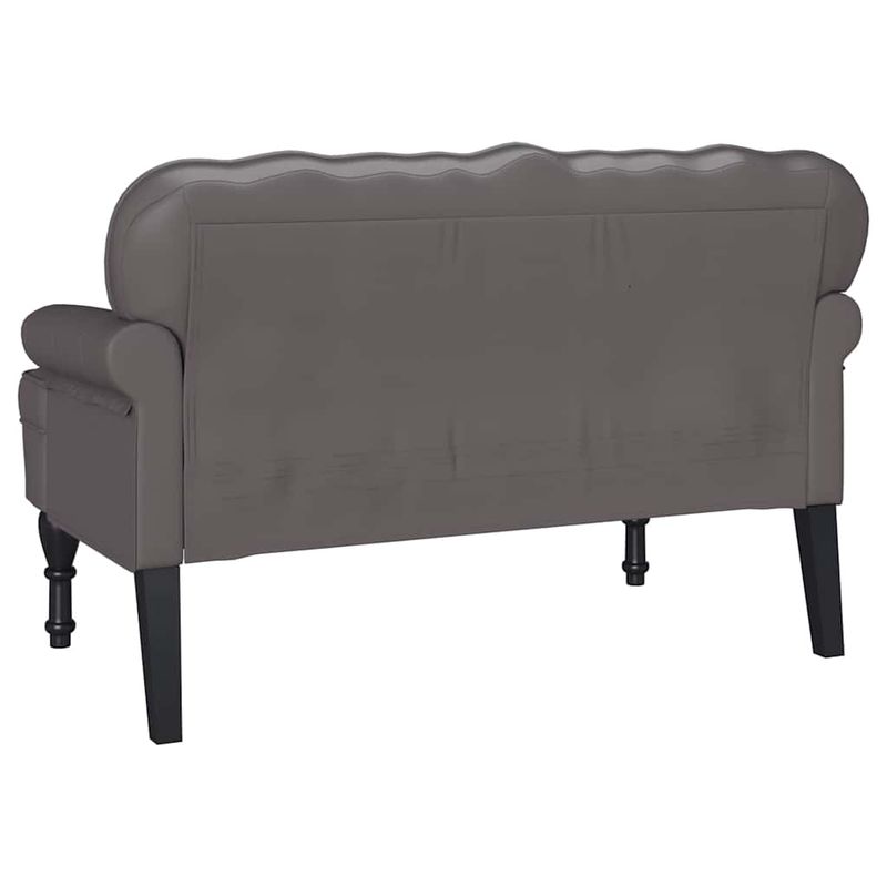 Casa si Gradina - Mobilier - Canapele si coltare - Banchete - Banca Chesterfield Gri 119.5 x 64.5 x 75 cm Piele artificiala - Infinity.ro