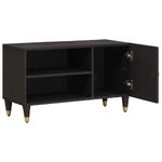 Casa si Gradina - Mobilier - Comode si corpuri - Comode - Cabinet TV cu raft Negru 80 x 33 x 46 cm Lemn de mango solid - Infinity.ro