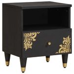 Casa si Gradina - Mobilier - Comode si corpuri - Noptiere - Noptiera 2 pcs Negru 40 x 33 x 46 cm Lemn de mango solid - Infinity.ro