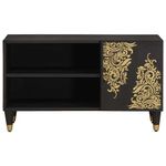 Casa si Gradina - Mobilier - Comode si corpuri - Comode - Cabinet TV cu raft Negru 80 x 33 x 46 cm Lemn de mango solid - Infinity.ro