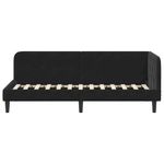 Casa si Gradina - Mobilier - Paturi si accesorii - Paturi - Cadru de pat coltar cu headboard Negru 80 x 200 cm Catifea - Infinity.ro