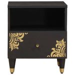 Casa si Gradina - Mobilier - Comode si corpuri - Noptiere - Noptiera 2 pcs Negru 40 x 33 x 46 cm Lemn de mango solid - Infinity.ro