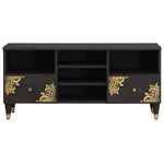 Casa si Gradina - Mobilier - Comode si corpuri - Comode - Cabinet TV cu sertar Negru 100 x 33 x 46 cm Lemn de mango solid - Infinity.ro