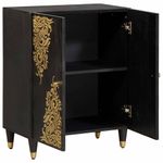 Casa si Gradina - Mobilier - Dulapuri si sifoniere - Dulapuri - Bufet Negru 60 x 33 x 75 cm Lemn de mango solid - Infinity.ro