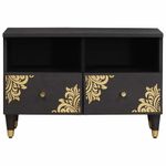 Casa si Gradina - Mobilier - Comode si corpuri - Comode - Cabinet TV cu sertar Negru 70 x 33 x 46 cm Lemn de mango solid - Infinity.ro
