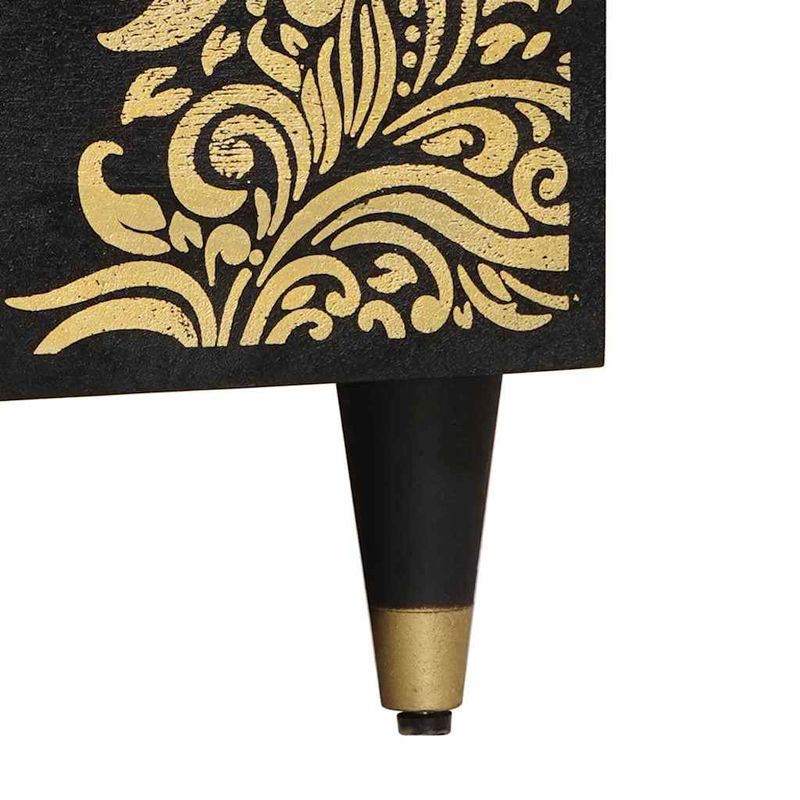 Casa si Gradina - Mobilier - Mese si birouri - Masute de cafea - Masa de cafea Negru 80 x 50 x 40 cm Lemn de mango solid - Infinity.ro