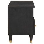 Casa si Gradina - Mobilier - Comode si corpuri - Comode - Cabinet TV cu sertar Negru 100 x 33 x 46 cm Lemn de mango solid - Infinity.ro