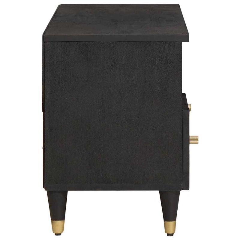Casa si Gradina - Mobilier - Comode si corpuri - Comode - Cabinet TV cu sertar Negru 100 x 33 x 46 cm Lemn de mango solid - Infinity.ro