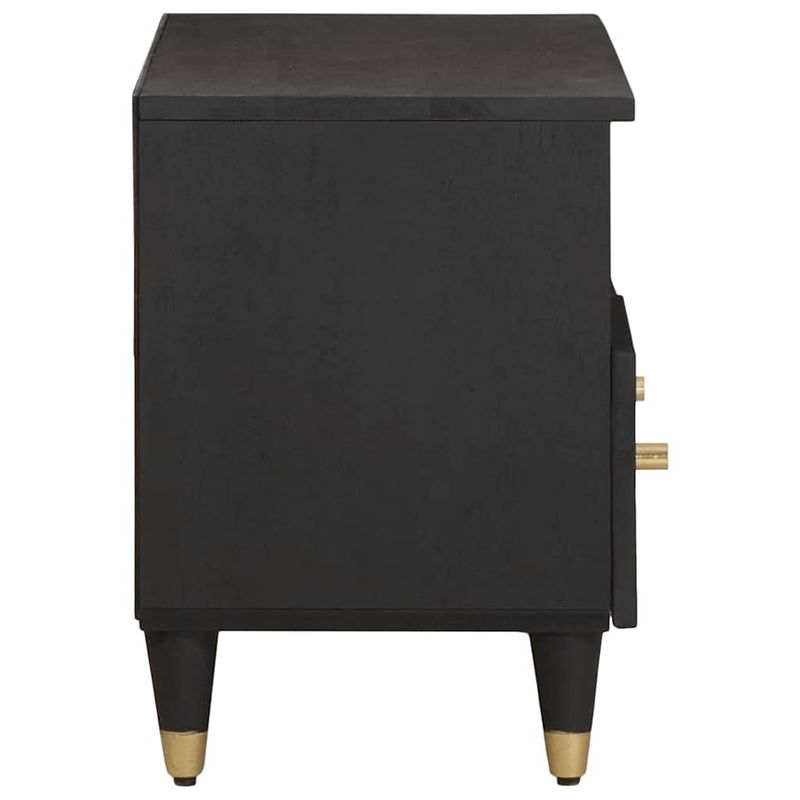 Casa si Gradina - Mobilier - Comode si corpuri - Comode - Cabinet TV cu sertar Negru 70 x 33 x 46 cm Lemn de mango solid - Infinity.ro