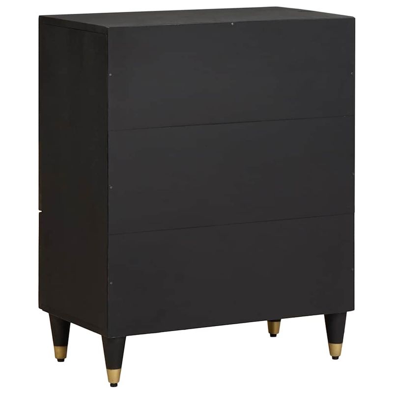 Casa si Gradina - Mobilier - Dulapuri si sifoniere - Dulapuri - Bufet Negru 60 x 33 x 75 cm Lemn de mango solid - Infinity.ro
