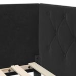 Casa si Gradina - Mobilier - Paturi si accesorii - Paturi - Cadru de pat coltar cu headboard Negru 80 x 200 cm Catifea - Infinity.ro