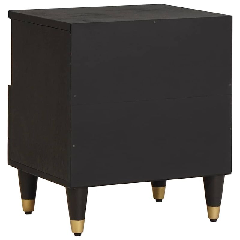 Casa si Gradina - Mobilier - Comode si corpuri - Noptiere - Noptiera 2 pcs Negru 40 x 33 x 46 cm Lemn de mango solid - Infinity.ro