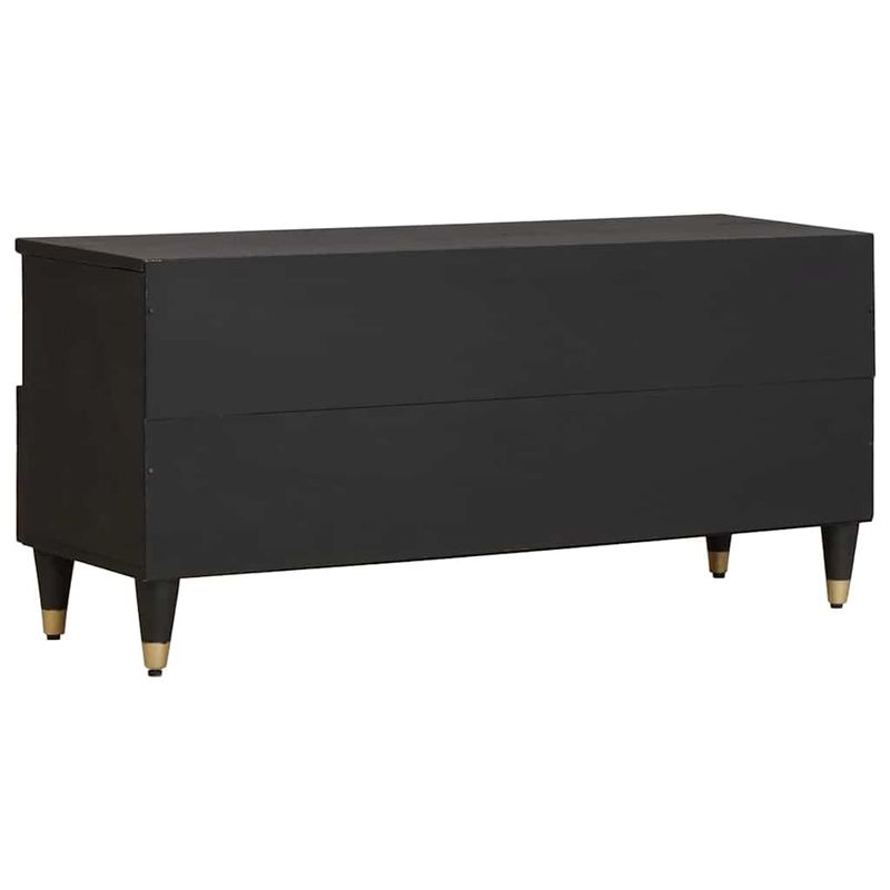 Casa si Gradina - Mobilier - Comode si corpuri - Comode - Cabinet TV cu sertar Negru 100 x 33 x 46 cm Lemn de mango solid - Infinity.ro