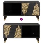 Casa si Gradina - Mobilier - Mese si birouri - Masute de cafea - Masa de cafea Negru 80 x 50 x 40 cm Lemn de mango solid - Infinity.ro