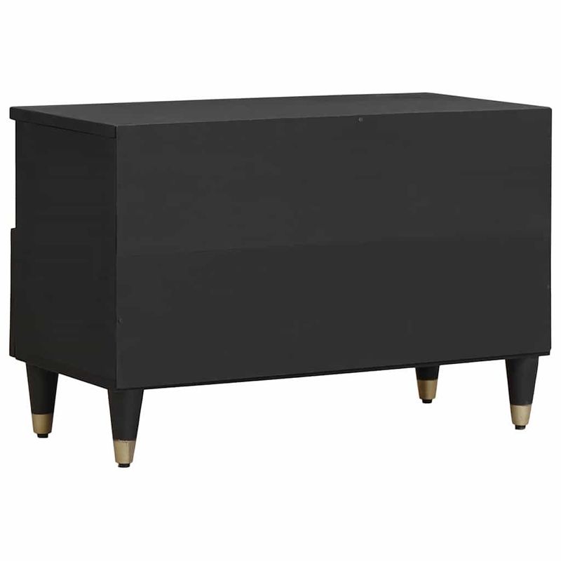 Casa si Gradina - Mobilier - Comode si corpuri - Comode - Cabinet TV cu sertar Negru 70 x 33 x 46 cm Lemn de mango solid - Infinity.ro