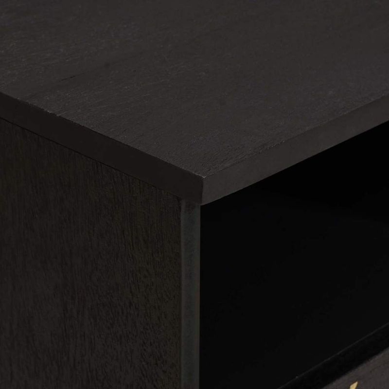 Casa si Gradina - Mobilier - Comode si corpuri - Comode - Cabinet TV cu sertar Negru 100 x 33 x 46 cm Lemn de mango solid - Infinity.ro