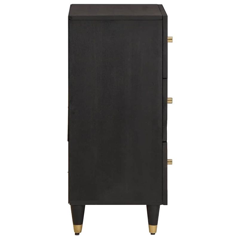 Casa si Gradina - Mobilier - Dulapuri si sifoniere - Dulapuri - Bufet cu sertar Negru 40 x 33 x 75 cm Lemn de mango solid - Infinity.ro