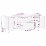 Casa si Gradina - Mobilier - Comode si corpuri - Comode - Cabinet TV cu sertar Negru 105 x 33 x 46 cm Lemn de mango solid - Infinity.ro