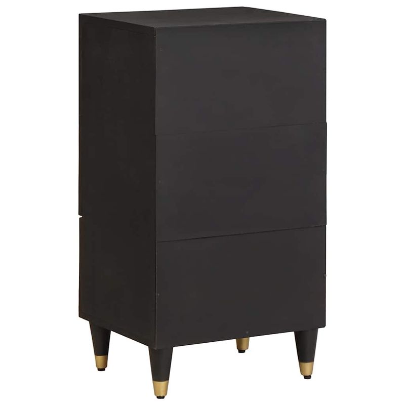 Casa si Gradina - Mobilier - Dulapuri si sifoniere - Dulapuri - Bufet cu sertar Negru 40 x 33 x 75 cm Lemn de mango solid - Infinity.ro