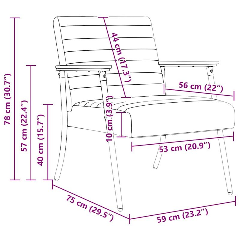 Casa si Gradina - Mobilier - Scaune si fotolii - Fotolii - fotoliu Gri inchis 59 x 75 x 78 cm tesatura - Infinity.ro