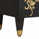 Casa si Gradina - Mobilier - Comode si corpuri - Noptiere - Noptiera cu usa Negru 50 x 33 x 60 cm Lemn de mango solid - Infinity.ro