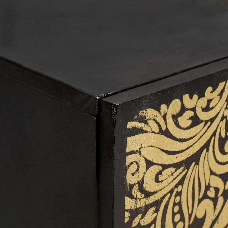 Casa si Gradina - Mobilier - Dulapuri si sifoniere - Dulapuri - Bufet Negru 60 x 33 x 75 cm Lemn de mango solid - Infinity.ro