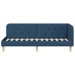 Casa si Gradina - Mobilier - Paturi si accesorii - Paturi - Cadru de pat coltar cu headboard albastru 80 x 200 cm tesatura - Infinity.ro